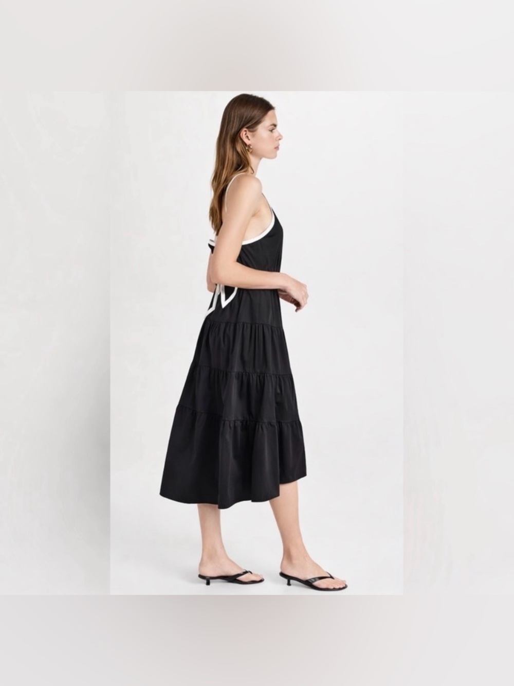 Alice + Olivia Hartley Gathered Midi Dress/ Size 0 - Picture 2 of 10